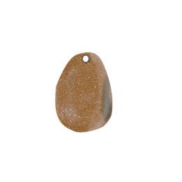 Piedra Oro Rodado Plano Agujero